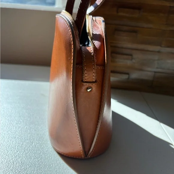 Sézane Victor Heritage smooth leather brown crossbody - Picture 14 of 16